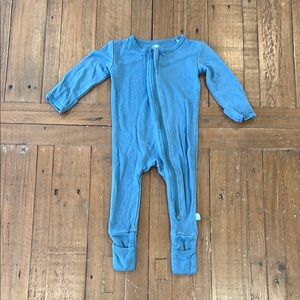 Dreamland baby dusty blue bamboo pajama romper